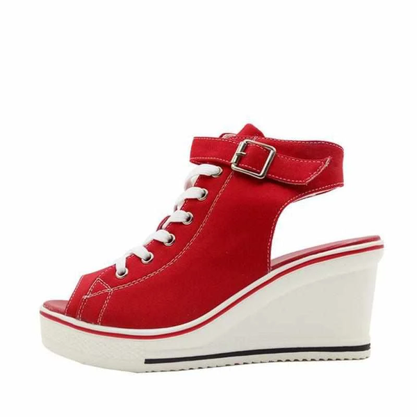 Cool Girl Open Toe Sneaker Wedges AD12000