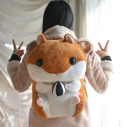 3 Colors Hamster Plush Backpack AD10226