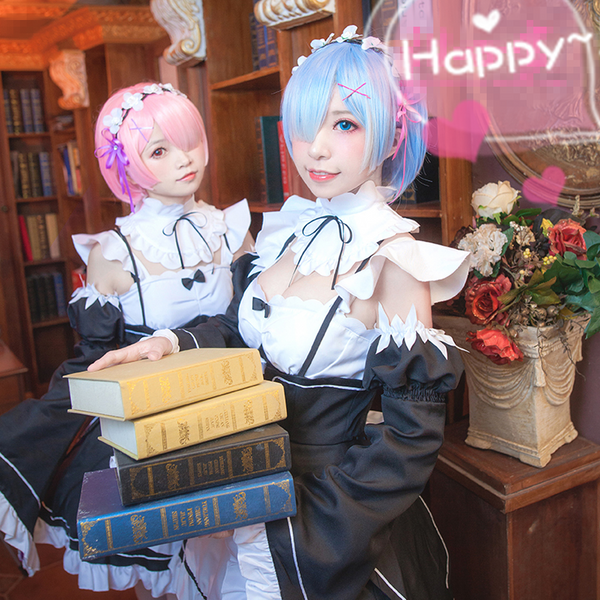 Ram And Rem COS Gradient Wig AD10989