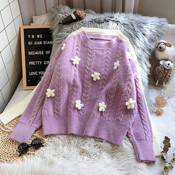 Soft Flower Sweater AD210102