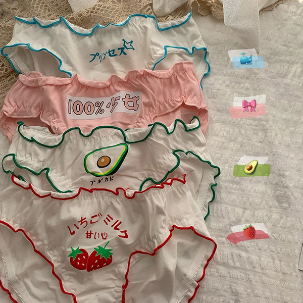 Kawaii Girl Fruit Briefs ( 4 pieces ) AD11846