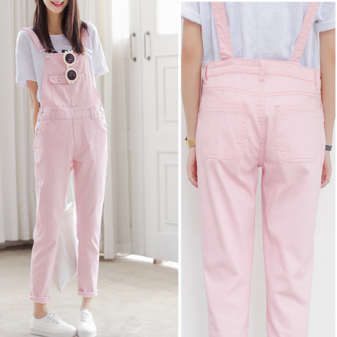 Candy Color Strap Overalls AD10265