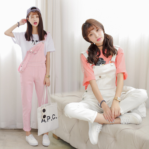 Candy Color Strap Overalls AD10265