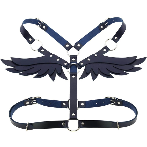 Gothic Punk Wings Harness Waist Shoulder Necklace AD10933