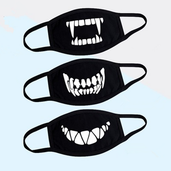 3PCS Black Expression Mask AD11015