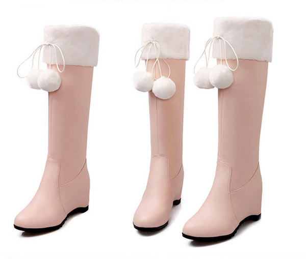 Pink/White Sweet Bow Heels AD10256