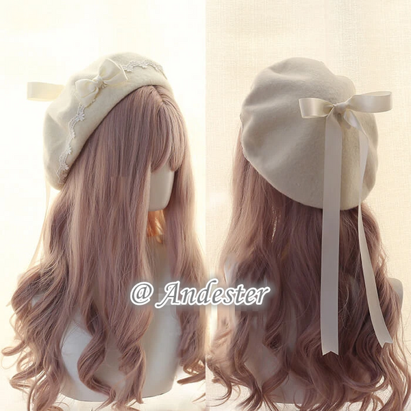Sweet Bow Berets Cap AD11339