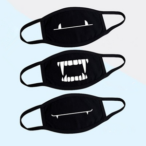 3PCS Black Expression Mask AD11015