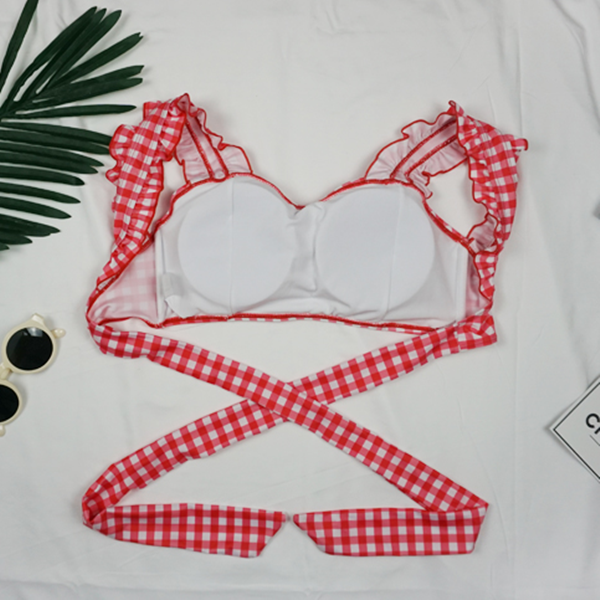 Cute Lattice Bow Swimsuit AD10072
