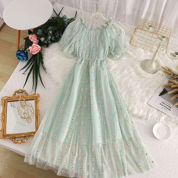 Daisy Embroidery Dress AD12793