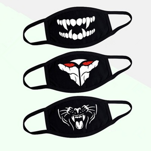 3PCS Black Expression Mask AD11015