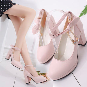 Lolita Bow High Heels Sandals Shoes AD12160