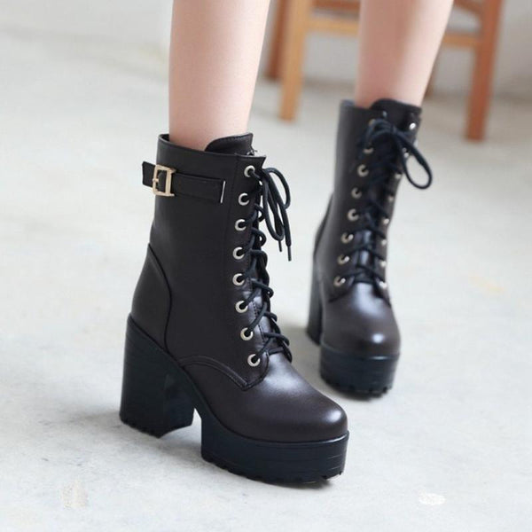 Fashion High-Heeled Boots Shoes AD10255