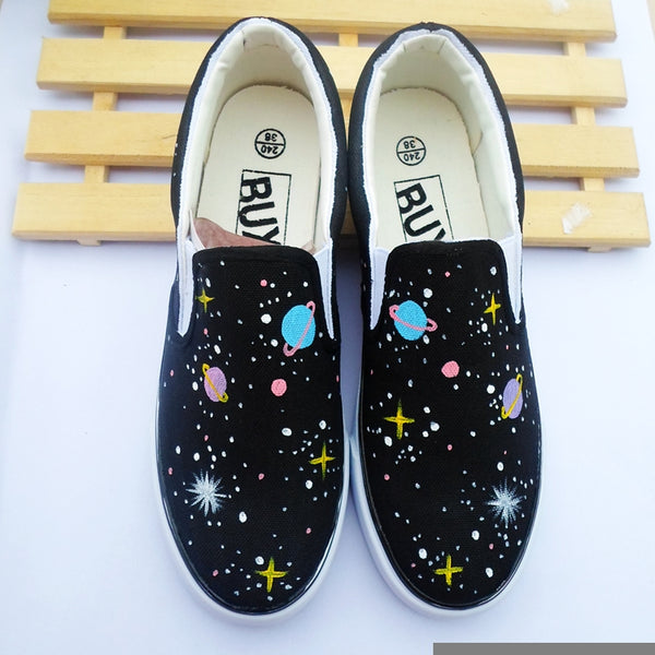 Planet Hand-painted Canvas Shoes AD11031