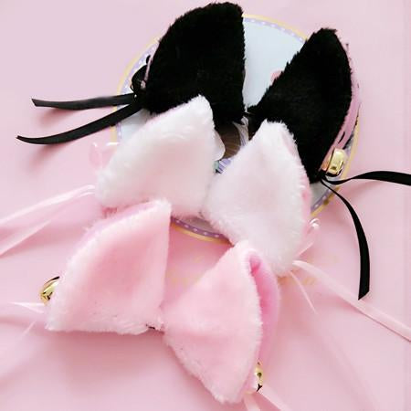 Cosplay Kitten Neko Cat Ears with Little Bell Hair Clip AD10203