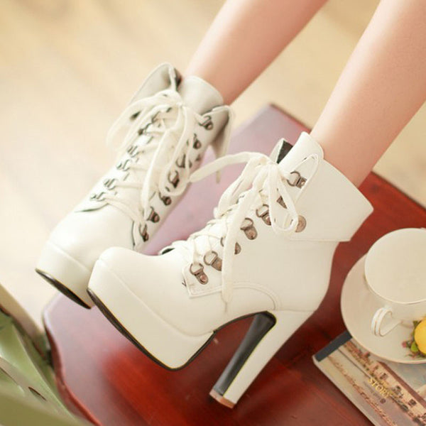 Waterproof  High-heeled Boots AD0019