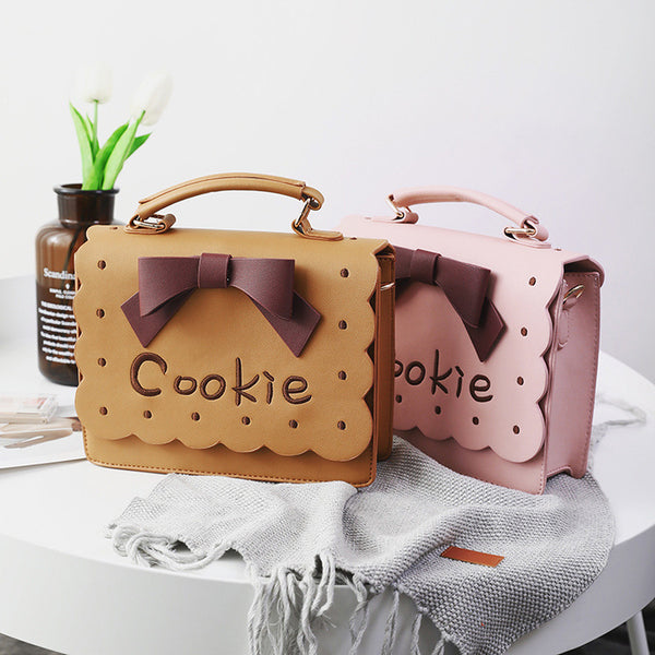 Pink/Brown Bowknot Embroidery Bag AD10956