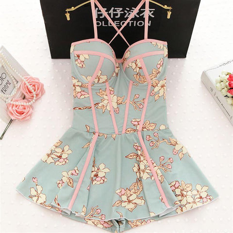 Sweet Floral One Piece Swimwear AD10028