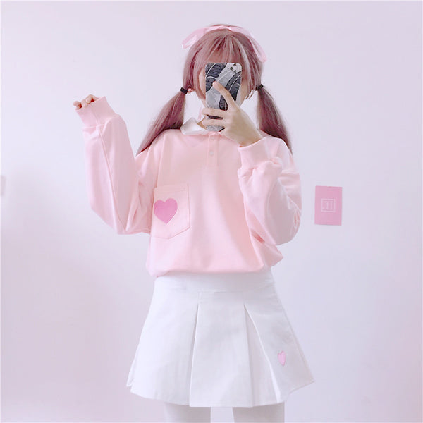 Cute Love Embroidered Sweatshirt AD10352