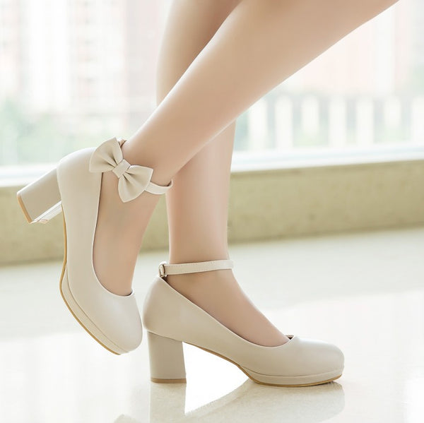 Sweet Bowknot Heels AD11384