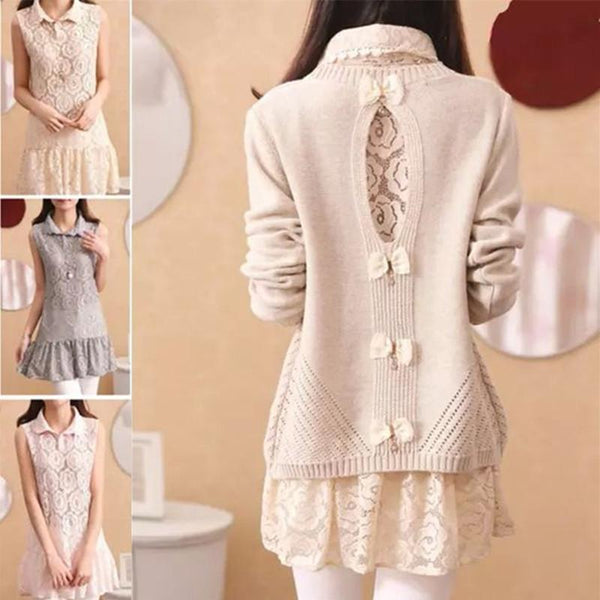 Sweet Lace Sweater Two-Piece AD10216