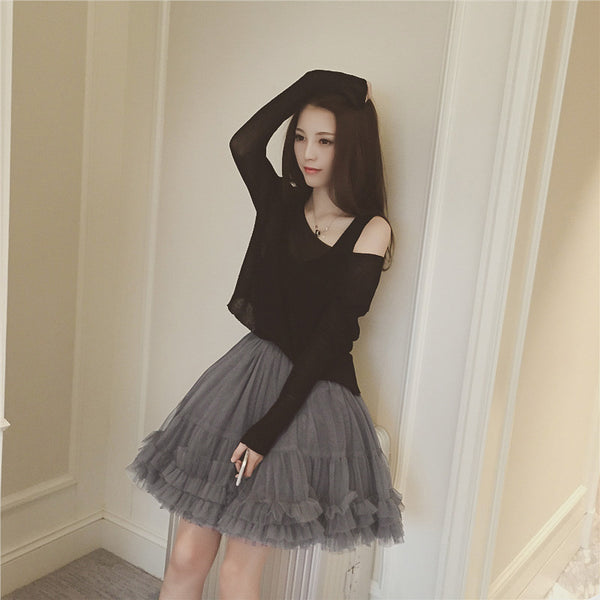 Korean fashion vest skirt dress two-piece outfit  AD0007