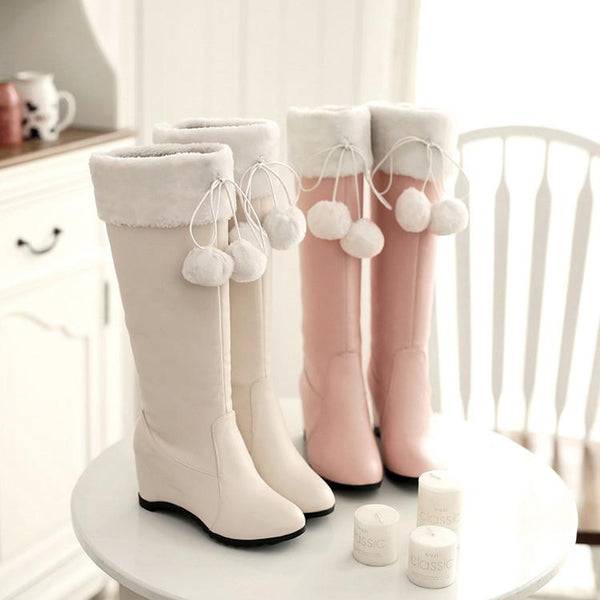 Pink/White Sweet Bow Heels AD10256