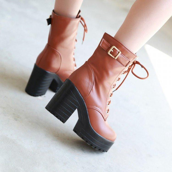Fashion High-Heeled Boots Shoes AD10255