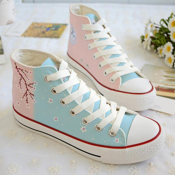 Graffiti Floral Canvas Shoes AD10047