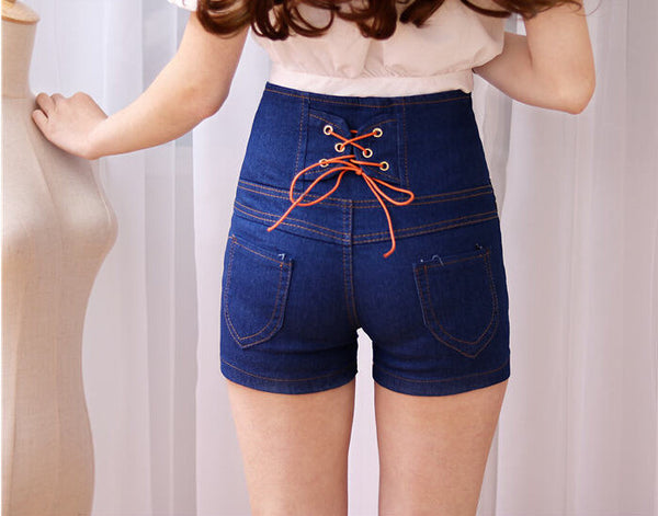 Fashion Tall Waist Jeans Shorts AD0052