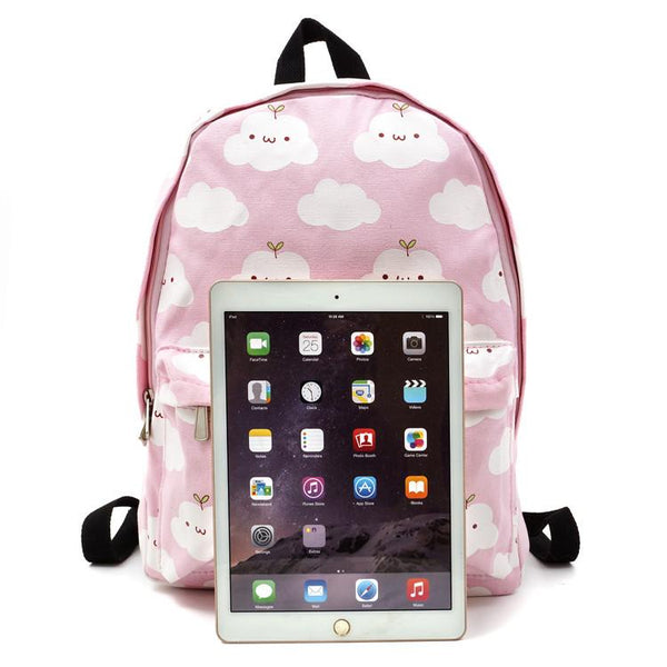 Cute Cartoon Clouds Printing Backpack AD0291