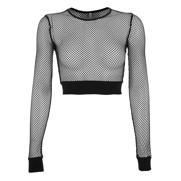 Net Yarn Hollow Out Top AD11740