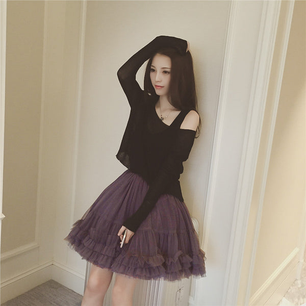 Korean fashion vest skirt dress two-piece outfit  AD0007