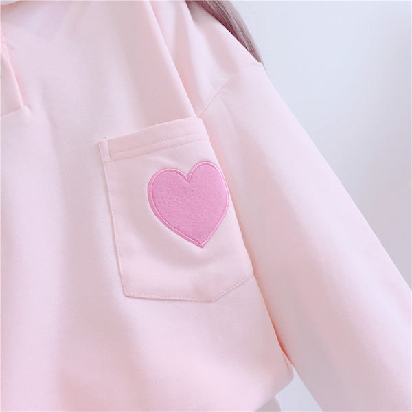 Cute Love Embroidered Sweatshirt AD10352