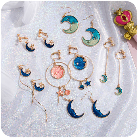 Moon Planet Earrings AD10984