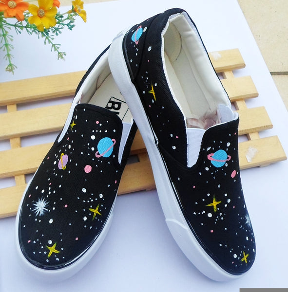 Planet Hand-painted Canvas Shoes AD11031