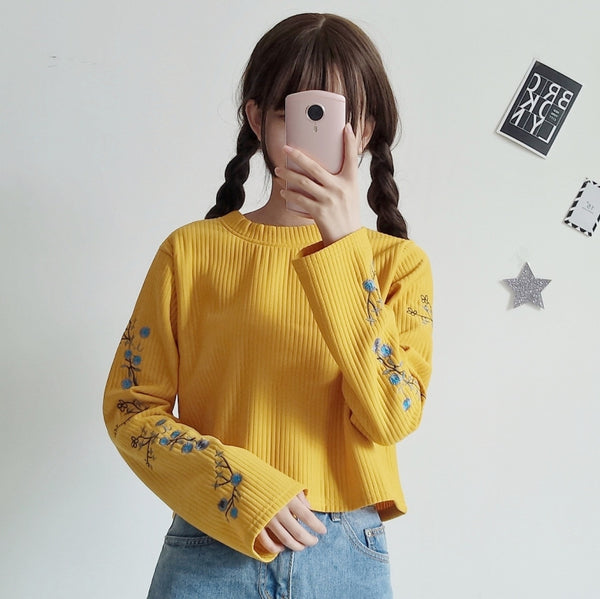 Sweet Embroidered Sweater AD11485