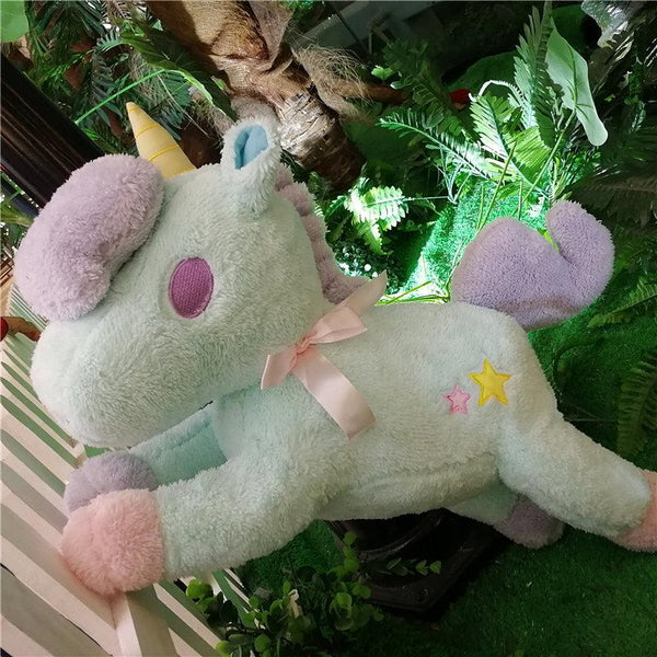 Pink/Mint Green Unicorn Hold Pillow Doll AD10202