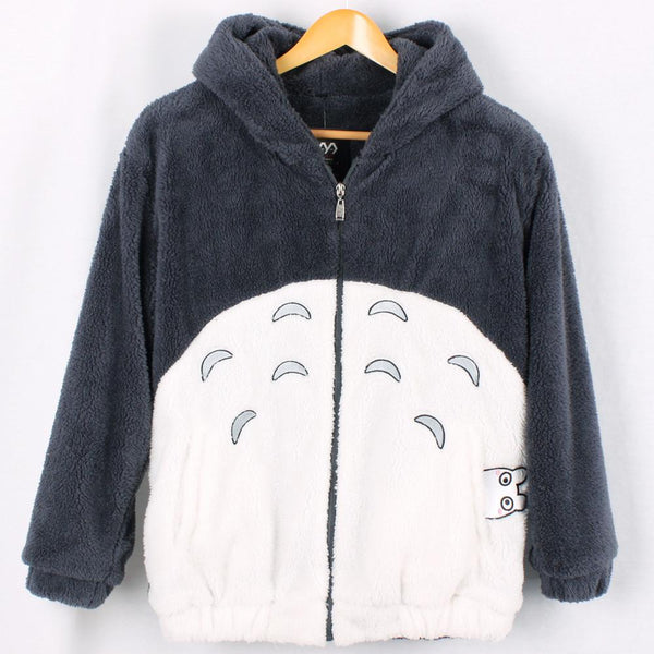 Totoro Hooded Flannel Coat AD10082