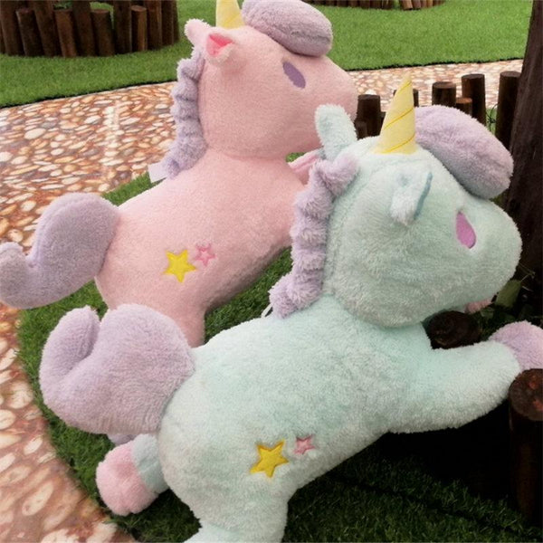 Pink/Mint Green Unicorn Hold Pillow Doll AD10202