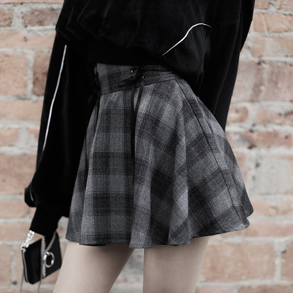 Lolita Grid Skirt AD11559