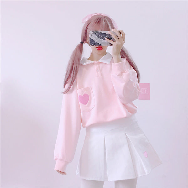 Cute Love Embroidered Sweatshirt AD10352
