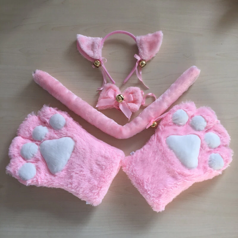 Cosplay Cat Gloves Ear Set AD10451