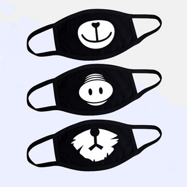 3PCS Black Expression Mask AD11015