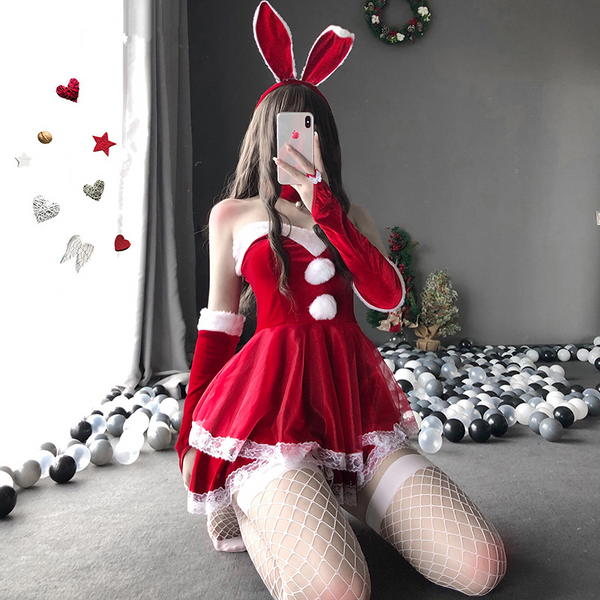 Christmas Bunny Girl Suit AD12553