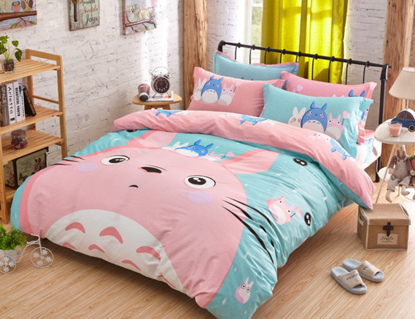 Cute Totoro Anime Bed Sheet Set AD0192