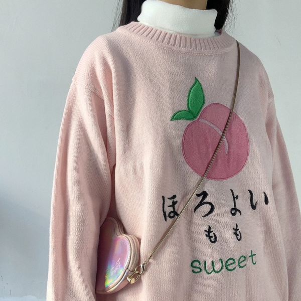 Peaches Sweater Pullover AD11456