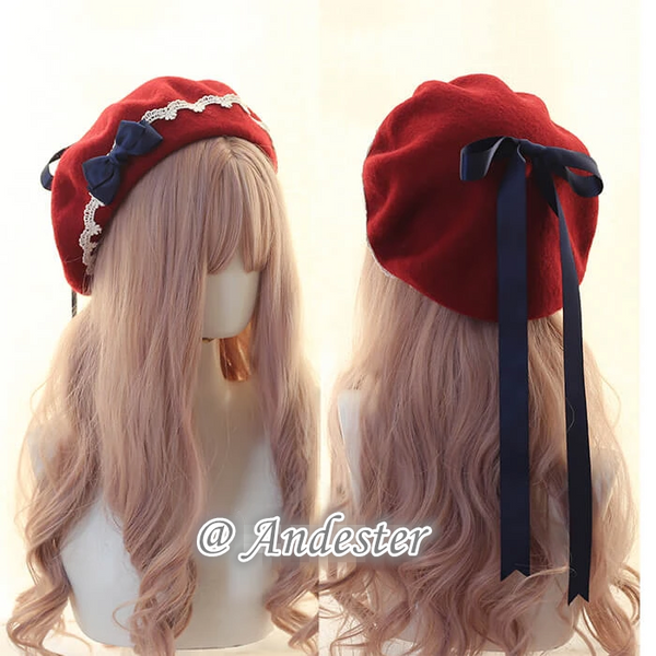 Sweet Bow Berets Cap AD11339