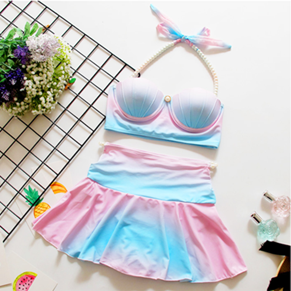 Sweet Gradient Shell Beachwear Bikini AD10029