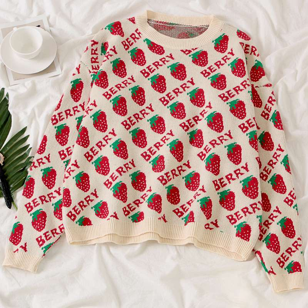 Berry Strawberry Sweater AD10464